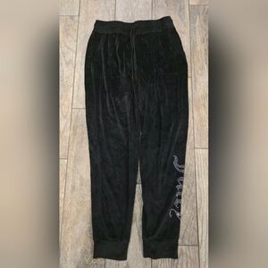 Juicy Couture Black Velour Velvet Sleepwear Panta Sz Small S